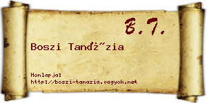 Boszi Tanázia névjegykártya